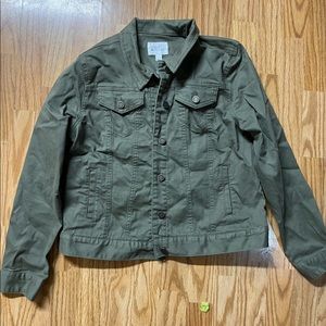 NWT Olive Green Jean Jacket